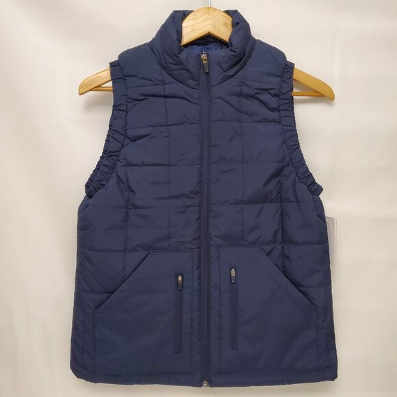 NWT Xersion Womens Quilted Lightweight Puffer Vest Navy Blue - XS - Picture 1 of 11